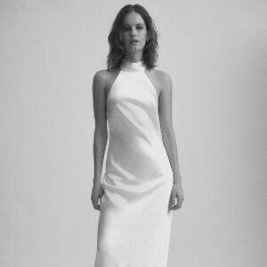 Sachin & Babi Tate High-Neck Halter Gown